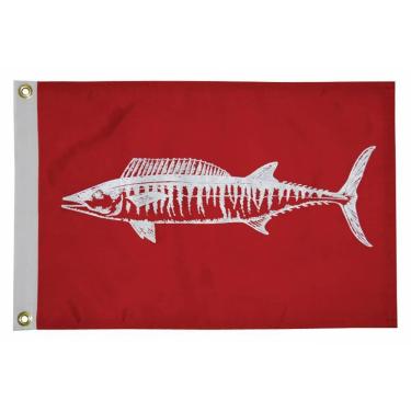 Imagem de Bandeira de barco TaylorMade Fisherman`s Catch Red Wahoo Fish 12x18