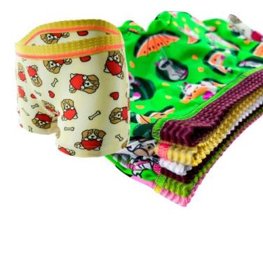Imagem de Kit 4 Calcinha Infantil Boxer Poliéster - Sol Magazine, Cores variadas