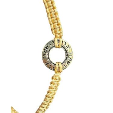 Imagem de Pulseira Benção do Sumo Sacerdote, Disco Trançada Amarela, Bijuteria I