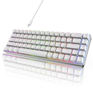 Imagem de RK ROYAL KLUDGE Teclado Mecânico Com Fio Rk68Pro 60% Alumínio, Gamer Compacto Software, 68 Teclas Hot Swap, Retroiluminação Rgb, Interruptor Vermelho Gateron