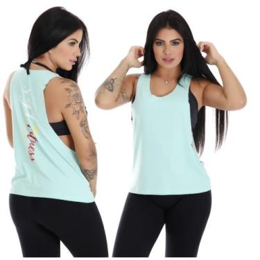 Imagem de Camiseta Regata Cavada Estampada Costas Blusa Feminina 10801 - Sugesti