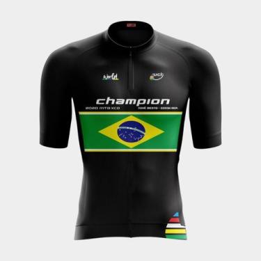 Imagem de Camisa de Ciclismo Masculino Manga Curta Proteção Uv Bolsos Traseiros 