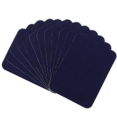 Imagem de Xthrotsenk 12 Remendos De Reparo Tecido Azul-Marinho 4 X 3" Para Passar A Ferro Em Roupas Com Buracos Escuros Dentro E Fora Das Calças (7,5 Cm 10,5 Cm)