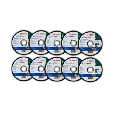 Imagem de Kit Disco de Corte Metal Bosch Standard 115mm 1mm Grão 60 Inox Centro 