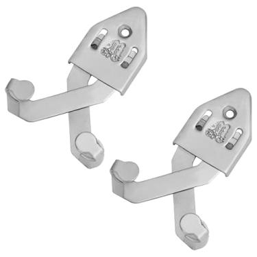 Imagem de Mythrojan Suporte de parede de espada única de metal, suporte vertical de espada – suporte de parede para exibição de adaga – suporte multifuncional ajustável – suporte de decoração de parede para