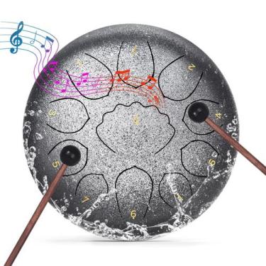 Imagem de Tambor de língua de aço MENGBEI de 8 polegadas e 11 notas para chuva d