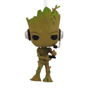 Imagem de Hallmark Enfeite de Natal da Marvel Gaming Groot Funko POP! Presentes de cultura pop