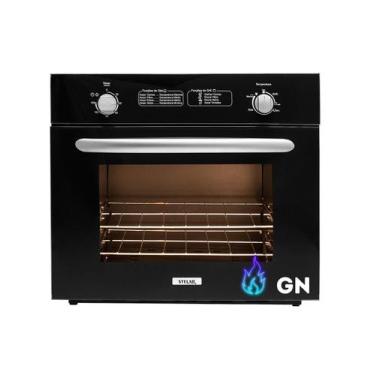Imagem de Forno À Gás Natural de Embutir Stelar Due 55 Litros Preto GN, 220V