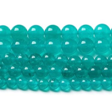 Imagem de Miçangas ZXYMLZI 76 unidades de pedra de jade amazonita azul de 10 mm