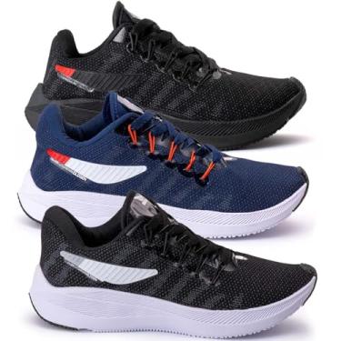 Imagem de Kit 3 Tenis Masculino Feminino Impulse Casual Esportivo Confortável Leve Academia Caminhada