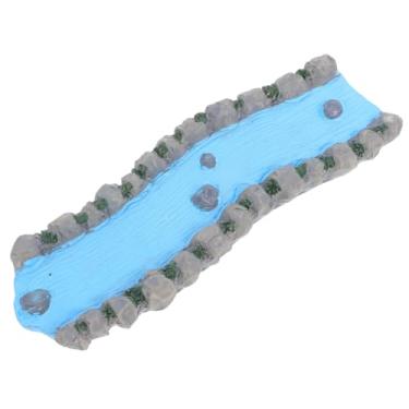 Imagem de ORFOFE Acessórios para bandeja de areia em miniatura, recurso de água de resina para relaxamento e terapia, decoração de fluxo realista para modelo, trem, paisagem, decoração de casa e escritório