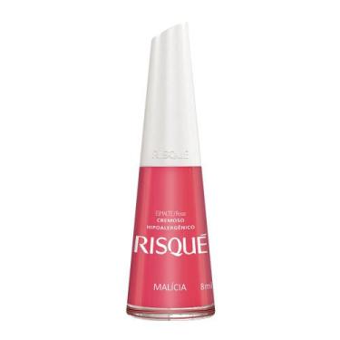 Imagem de Esmalte Risqué Cor Malícia Hipoalergênico com 8ml, Rosa, 8ml