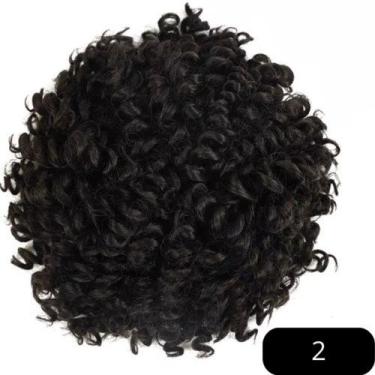 Imagem de Aplique Coque Afro Puff Cabelo Cacheado Orgânico 15cm 90gr - DSFASHION