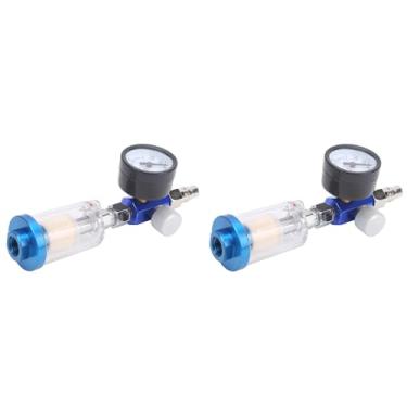 Imagem de Acouto 2pcs Filtro de Ar Com 0.25 Fio para Pistolas e Companhias Aéreas Spray Pistola Pneumática Regulador de Ar Calibre Inline óleo Água Armadilha Filtro Separador