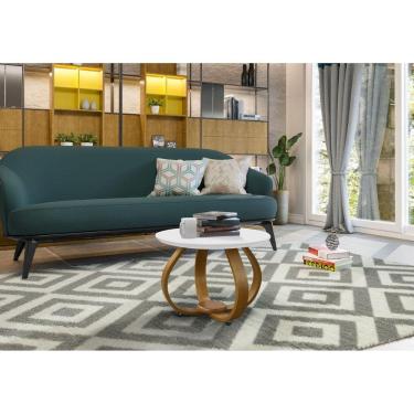 Imagem de Mesa de Centro para Sala de Estar Inovare Tampo Mdf Marrom/Branco