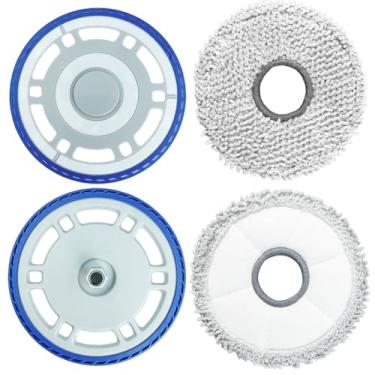 Imagem de Pacote com 2 suportes para esfregão de substituição da Ytaland para Ecovacs Deebot T30 Pro Omni/T30 Omni/T30S/T30S Combo Robot Aspirador Acessórios, almofada lavável