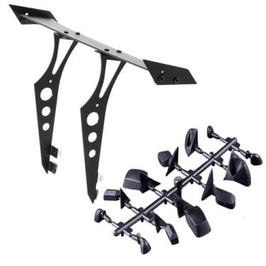 Imagem de Rc Aluminum Tail Wing Rear Spoiler and Universal High Simulation Rearview Mirror DIY Reversing Mirror Kit for 1/10 Drift On Road RC Car Upgrade Parts