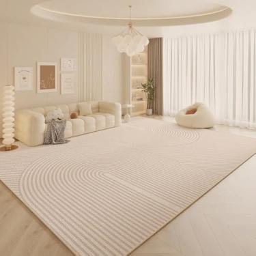 Imagem de Linha de decoração para sala de estar em estilo creme, carpete grande, tapete para quarto, vestiário macio, lavável, tapete para sala de estar (200x300 cm/F)