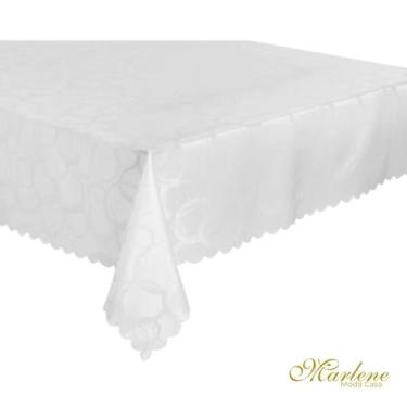 Imagem de Toalha de Mesa Esfera Jacquard - Auguri, 220x220cm, Branco