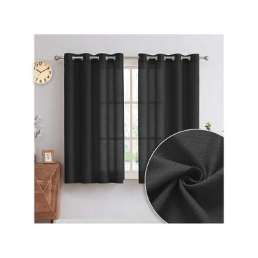 Imagem de Cortina Rustica Texturizada Para Janela 3,00m X 1,6m Para Varão 2m - C