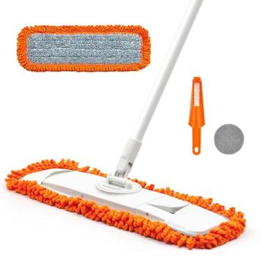 Imagem de Esfregão de pó JEHONN Dry Wet Flat Mop para chão com 2 almofadas