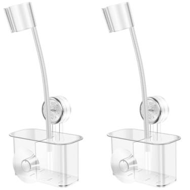 Imagem de ZJRDYYK Pacote com 2 suportes para secador de cabelo mãos livres, suporte ajustável para secador de cabelo para secar com as mãos livres, suporte para secador de cabelo