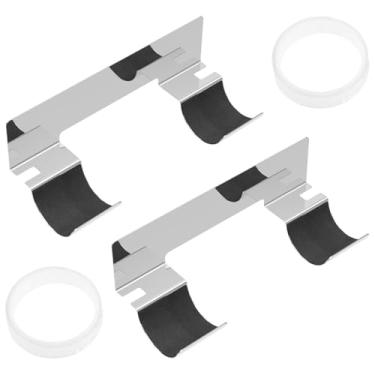 Imagem de 2 peças de organizador de ferramentas de cabelo de aço inoxidável, suporte de parede fácil de instalar, suporte de modelador de cabelo versátil, suporte de alisador de cabelo, suporte de secador de