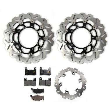 Imagem de Rotores e pastilhas de disco de freio dianteiro traseiro Arashi para Suzuki Hayabusa GSXR 1300 2008-2012, acessórios de substituição de motocicleta preto