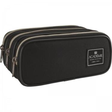 Imagem de Estojo Triplo G Academie Preto - Tilibra