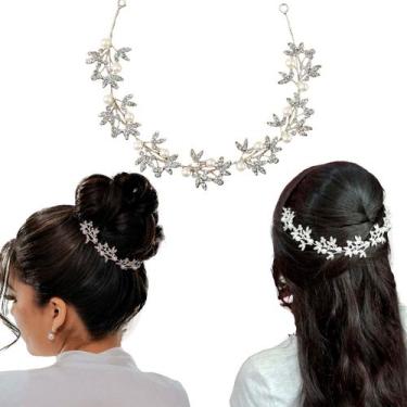 Imagem de Arranjo Tiara Coroa Porta Coque Cabelo Noivas e Debutante A9 - Milly O