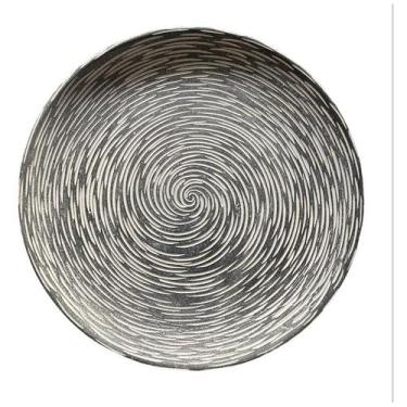 Imagem de Conjunto de pratos decorativos pretos de 39 cm (conjunto de 2) - Light