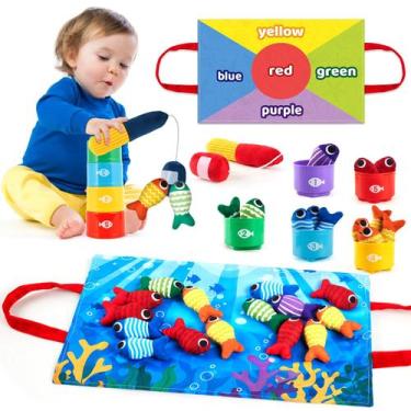 Imagem de Conjunto de jogos de pesca WVYXT Toddler Montessori Toys 1-3 anos