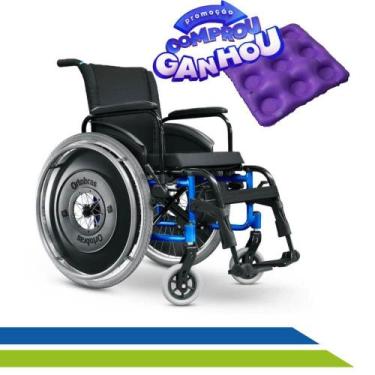 Imagem de Cadeira de Rodas em Alumínio Desmontável Capacidade de Peso até 120 kg