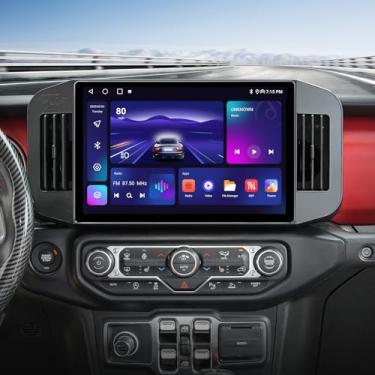 Imagem de Rádio estéreo para carro Android para Jeep Wrangler JL Gladiator JT 2018-2021 sem fio CarPlay Android Auto AirPlay MirrorLink Navegação GPS Touchscreen Upgrade Bluetooth Multimedia Player (4G + 64G)