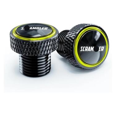 Imagem de BYYINGSUS Mototcycle Peças modificadas M10*1,25 Parafusos de plugue de furo espelhado Capa decorativa compatível com Scrambler 800 1100 800 Desert Sled 2017-2022 (ouro, 10 MM-B)