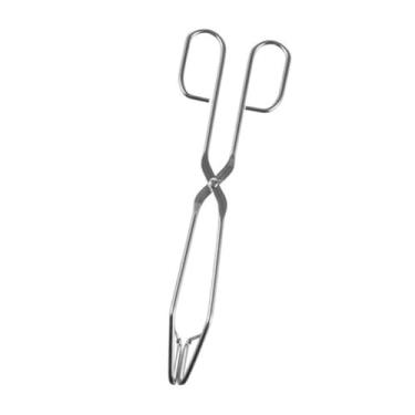 Imagem de SiaBiced Alicate triangular de cozinha para serviço pesado de aço inoxidável serrilhado, braçadeira para assar pão, para buffet de saladas em restaurantes e, Comprimento 24 Cm