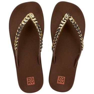 Imagem de Chinelo Feminino Zaxy Hype REF: 19284, Marrom, 35