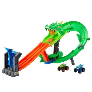 Imagem de Pista Hot Wheels Monster Trucks Destruicao do Dragao - Mattel