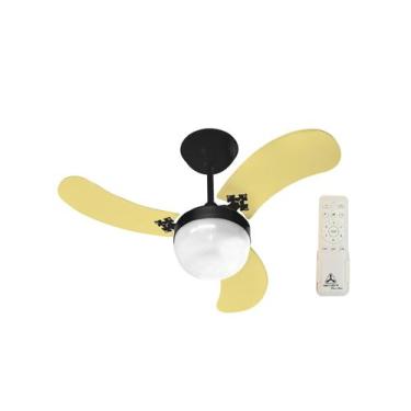 Imagem de Ventilador de Teto Venti-Delta Inverter Preto Ultra Colors Amarelo Biv