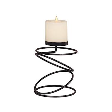 Imagem de Castiçal de metal castiçal dourado simples decoração de casamento bar festa decoração sala de estar decoração de casa castiçal suporte de velas