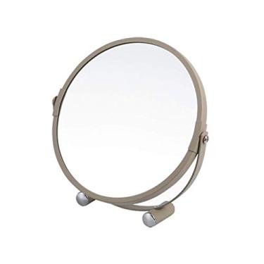 Imagem de Espelho de maquiagem espelho de maquiagem base cilíndrica espelho de aumento de um lado espelho de banheiro quarto mesa espelho de vestir presente espelho de maquiagem