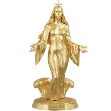 Imagem de Estátua Iemanjá Umbanda Candomblé Padroeira do Amor Estatueta Imagem (Cor Ouro)