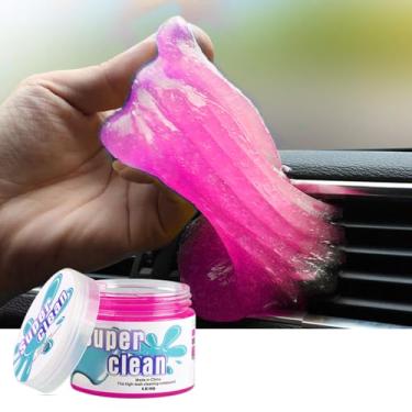 Imagem de Biyrly Gel de limpeza para ferramentas de detalhamento de carro, acessórios de limpeza para carro, limpador de teclado, lama de limpeza de poeira para câmera, impressoras, calculadora (rosa)
