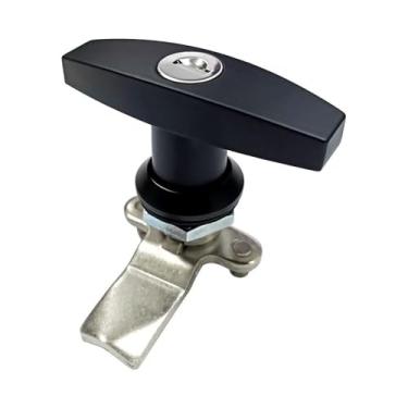 Imagem de Fechadura de porta de armário mecânica em forma de T trava de gaveta com alça de ferragens (estilo 1)