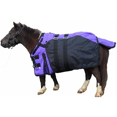 Imagem de CHALLENGER 1075PR Miniatura 1200D Mini Burro Desemanando Pônei Cavalo Potro Impermeável Respirável Inverno Cobertor Casaco Roxo Preto 51975