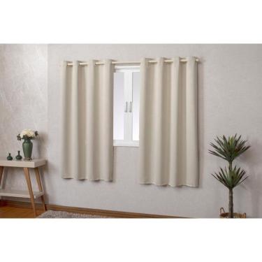 Imagem de Cortina Blackout 2 Metros Tilia Varão 2,0 X 1,7 M Sala Quarto - Bege