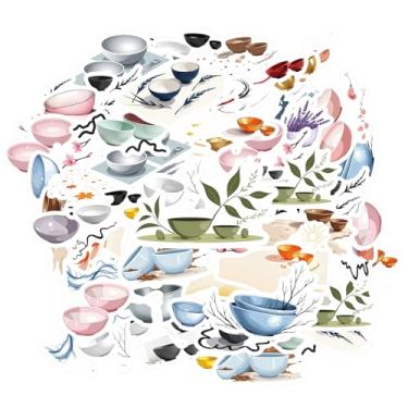 Imagem de 35 peças de copos, artigos de mesa, papelaria, adesivos, brinquedo, colorido, PVC, adesivo, para celular, laptop, scrapbook, bicicleta, guitarra, faça você mesmo, bicicleta, skate, laptop, decoração