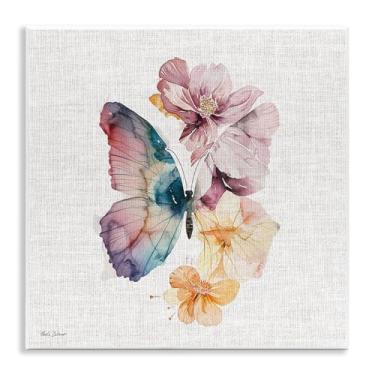 Imagem de Stupell Industries Arte de placa de parede de borboleta de beleza emergente, design por Nicole DeCamp, 12 x 12