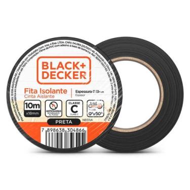 Imagem de Fita Isolante Preta Black Decker 18mm X 10m