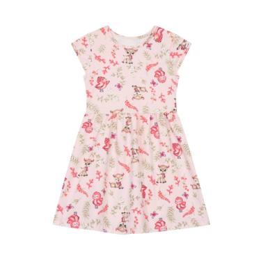 Imagem de Vestido infantil menina de bichinhos Brandili-Rosa